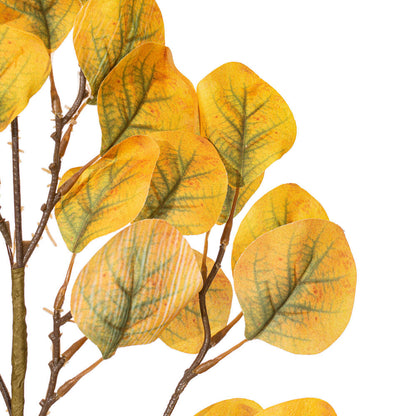 Vickerman 32" Yellow Green Artificial Silver Dollar Eucalyptus Leaf Spray 3 per bag.