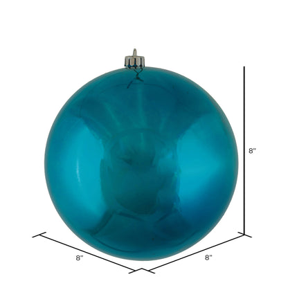 Vickerman 8" Sea Blue Shiny Ball Ornament