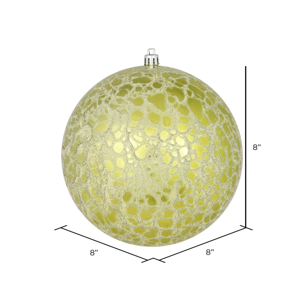 Vickerman 8" Lime Crackle Ball Ornament