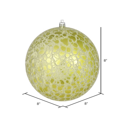 Vickerman 8" Lime Crackle Ball Ornament