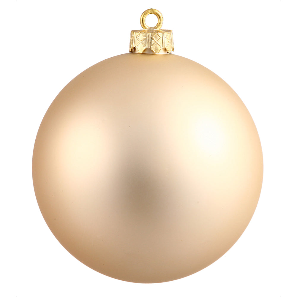 Vickerman 4.75" Champagne Matte Ball Ornament 4 per Bag