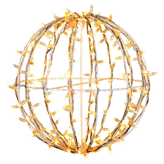 Vickerman 180Lt x 20" Fold Flat Warm White LED Twinkle Jumbo Hanging Sphere.