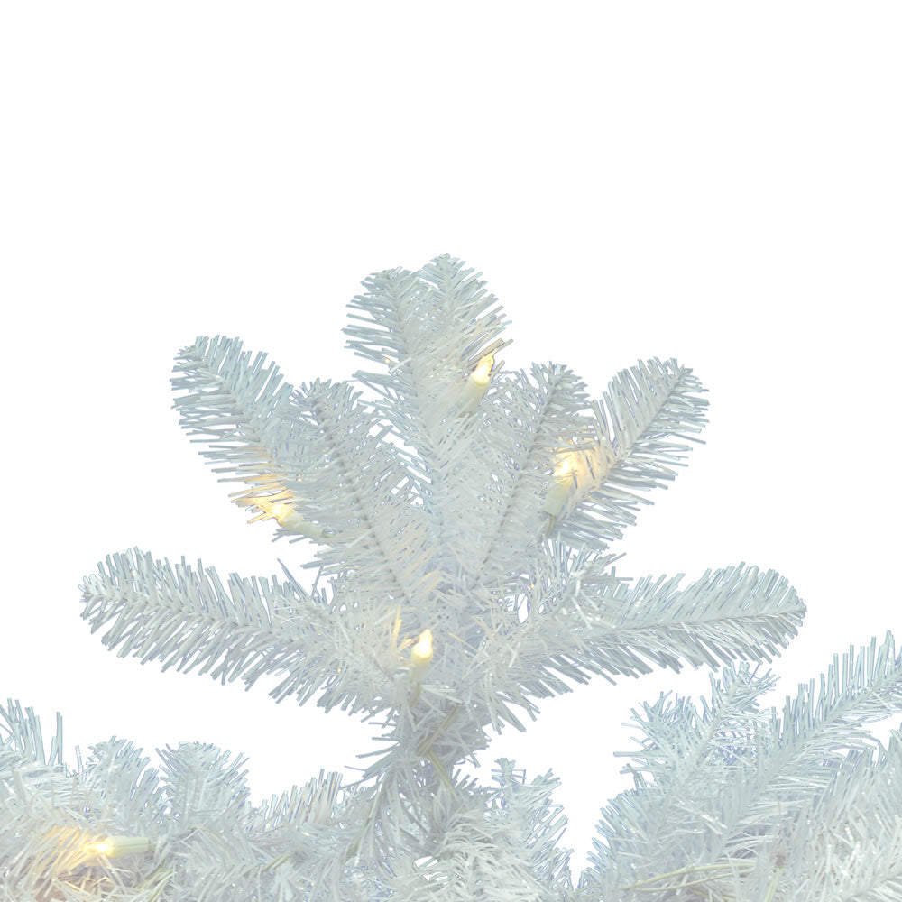 Vickerman 6.5' White Salem Pencil Pine Artificial Christmas Tree 300 Pure White LED Lights