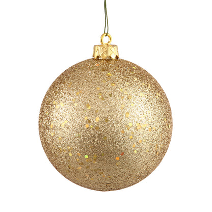 Vickerman 4" Gold Sequin Ball Ornament 6 per Bag