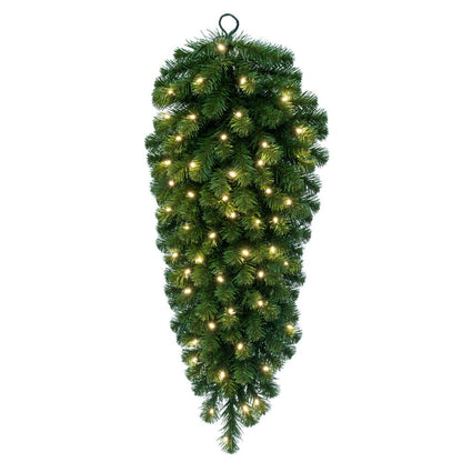 Vickerman 36" Deluxe Sequoia Pine Artificial Pre-Lit Teardrop with 50 Warm White Single Mold 5mm Wide Angle Lights and 123 Realistic PVC Tips and Heavy Duty .22 Gauge Wire