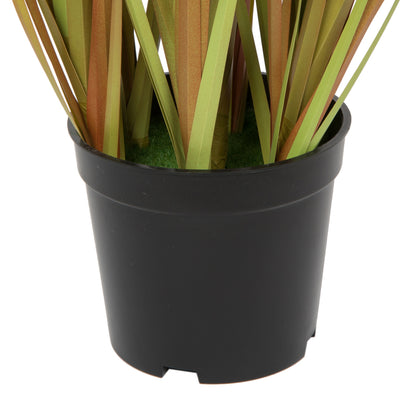Vickerman 24" PVC Artificial Potted Mixed Brown Grass.