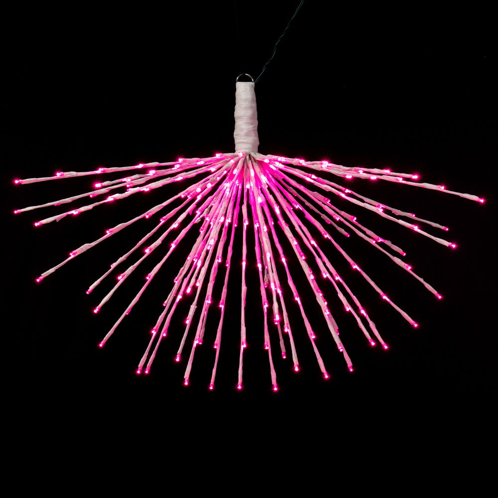 Vickerman 240Lt x 32" White Starburst Pink 5mm LED Lights.