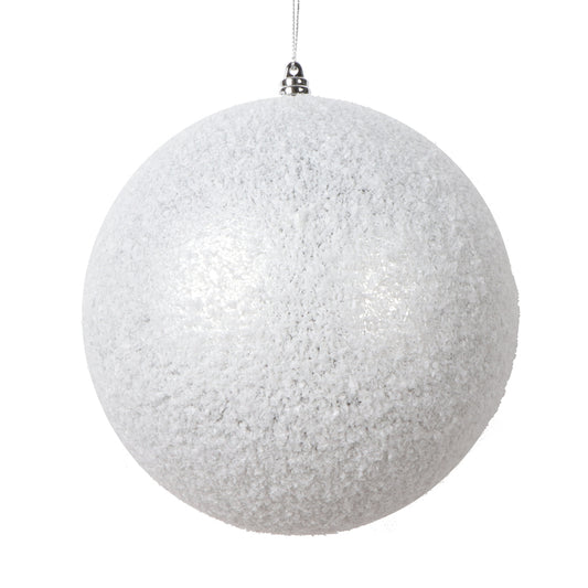 Vickerman 6" Silver Matte Snow Covered Ornament 2 per bag.