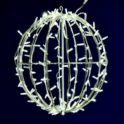 Vickerman 180Lt x 20" Fold Pure White LED Jumbo Hanging Sphere.