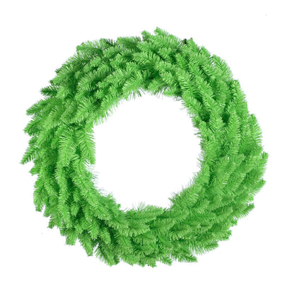 Vickerman 36" Lime Artificial Christmas Wreath Lime Dura-lit Incandescent Mini Lights