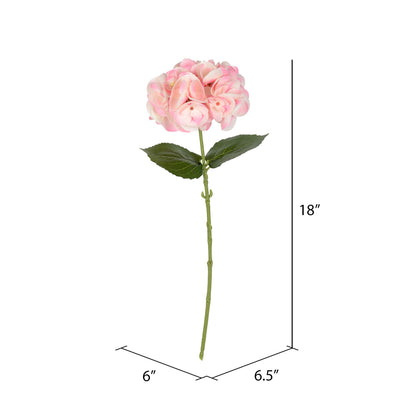Vickerman 18" Artificial Pink Hydrangea Spray. There are 4 pieces per pack.