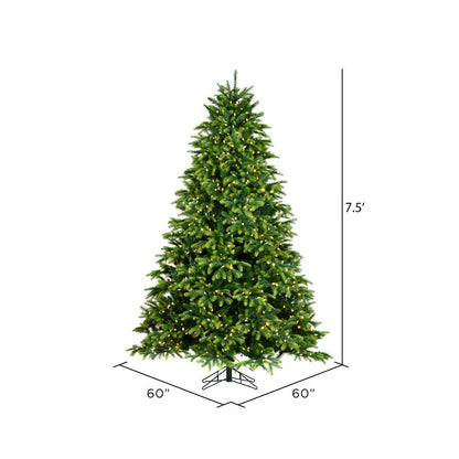 Vickerman 7.5' x 60" Deluxe Balsam EZ Plug Artificial Christmas tree Warm White Dura-Lit LED Lights