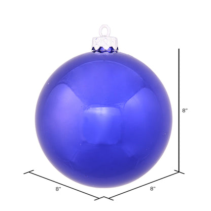 Vickerman 8" Cobalt Shiny Ball Ornament