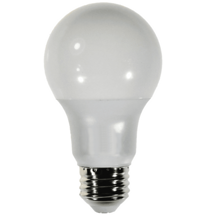 Damar A19 LED Light Bulb 8W 800 Lumen E26 Medium Base 5000K Bright White for Bedroom Living Room Lamp Home Light Bulb 120V CRI80 230° Beam Angle Damp Rated White Finish Pack of 6