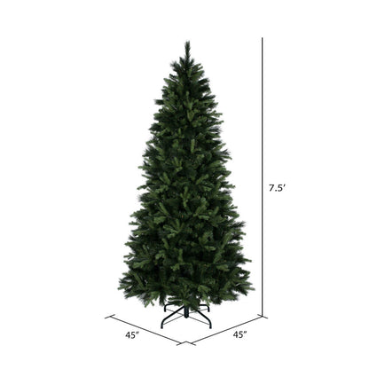 Vickerman 7.5' x 45" Southern Mixed Spruce Artificial Christmas Tree Unlit