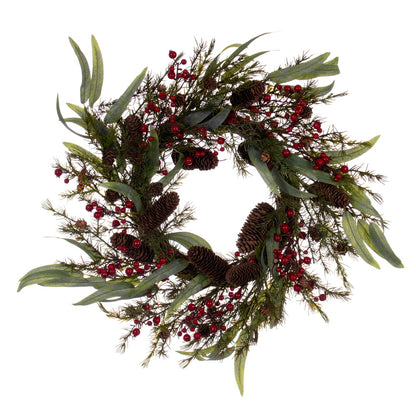 Vickerman 22" Green Artificial Leaf Wreath.