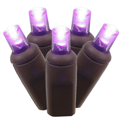 Vickerman 150 Purple Wide Angle LED Single Mold Christmas Net Light Set Brown Wire