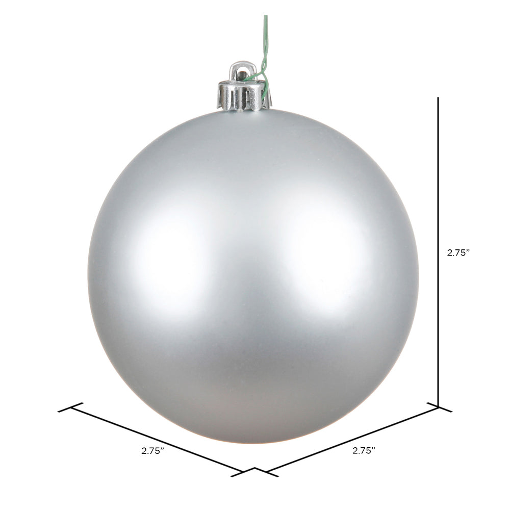 Vickerman 2.75" Silver Matte Ball Ornament 12 per Bag