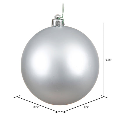 Vickerman 2.75" Silver Matte Ball Ornament 12 per Bag