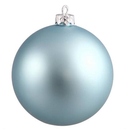 Vickerman 4" Baby Blue Matte Ball Ornament 6 per Bag