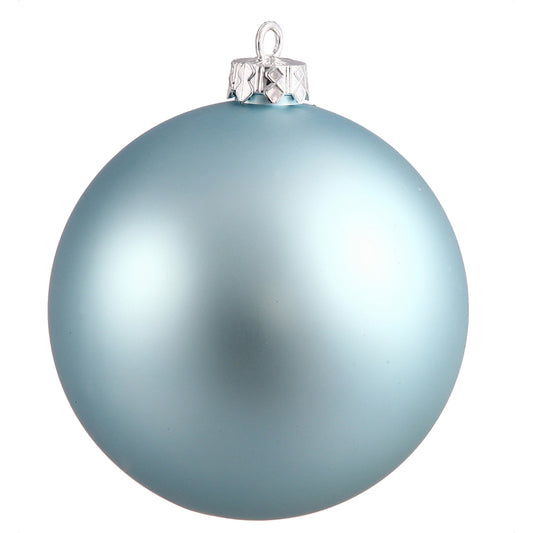 Vickerman 4" Baby Blue Matte Ball Ornament 6 per Bag