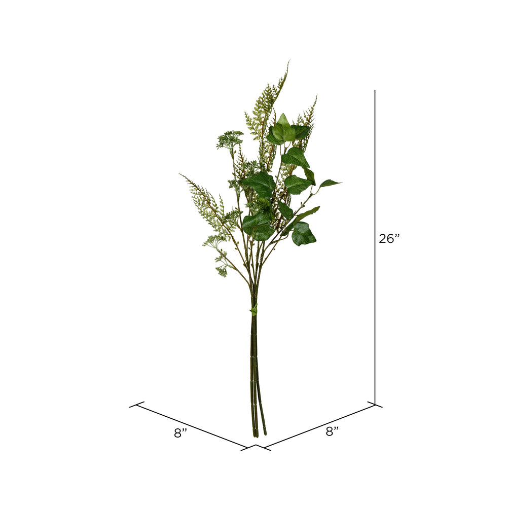 Vickerman 26" Artificial Green Mixed GREENERY BUNDLE Pack of 2