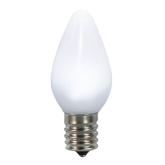Vickerman C7 Ceramic LED Pure White Twinkle Bulb  Nickel Base 120V .6 Watts 25 Bulbs per Pack