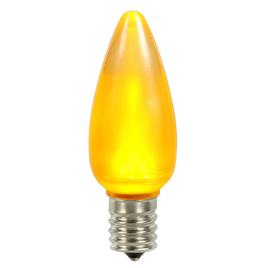 Vickerman C9 Ceramic LED Yellow Twinkle Bulb  Nickel Base 120V .6 Watts 25 Bulbs per Pack