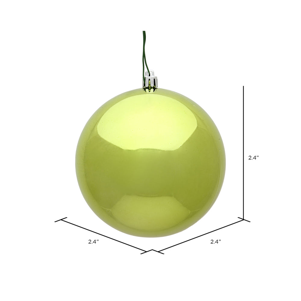 Vickerman 2.4" Lime Shiny Ball Ornament 24 per Bag