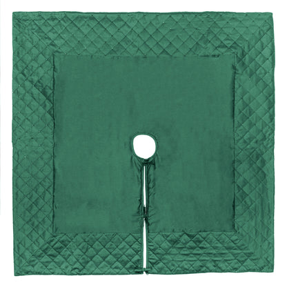 Vickerman 52" Green Quilt Stitch Jewel Christmas Tree skirt