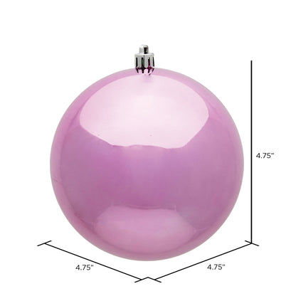 Vickerman 4.75" Pink Shiny Ball Ornament 4 per Bag