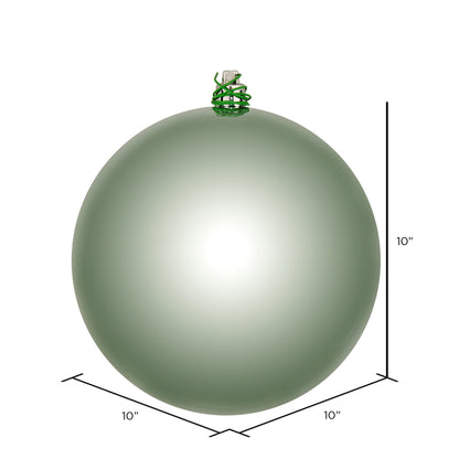 Vickerman 10" Frosty Mint Shiny Ball Ornament