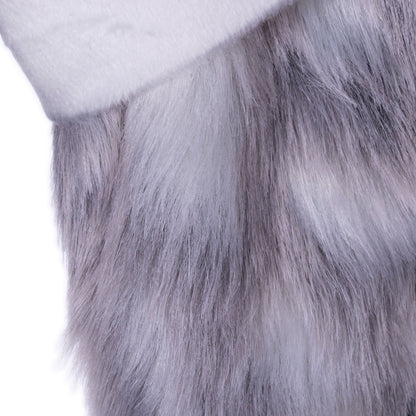 Vickerman 20" x 8" Arctic Faux Fur Stocking