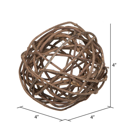 Vickerman Natural Botanicals 4" Lata Ball Natural Brown. Includes 25 Pieces per Pack