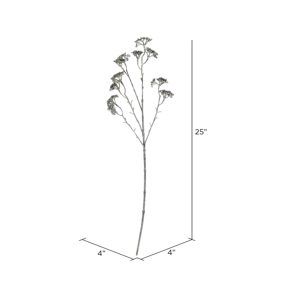 Vickerman 25" Artificial Brown and White Patrinia Spray. Includes 6 sprays per pack.