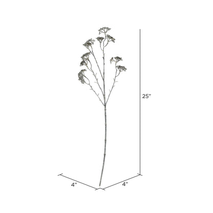 Vickerman 25" Artificial Brown and White Patrinia Spray. Includes 6 sprays per pack.