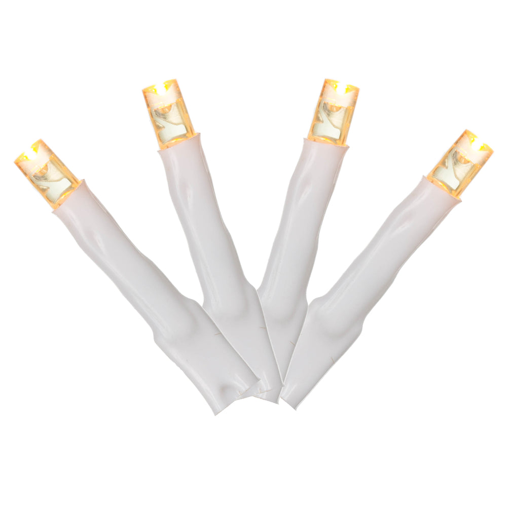 Vickerman 144 Yellow LED Cluster Light Set 24' Christmas Light Set White Wire