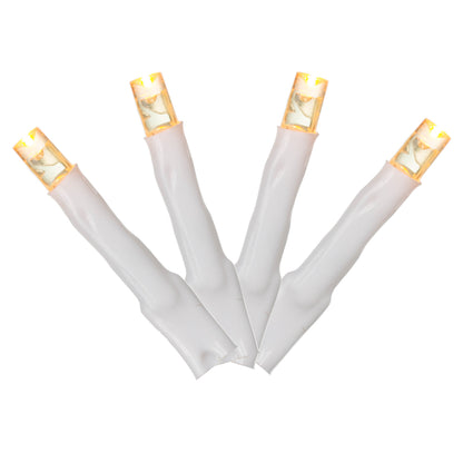 Vickerman 144 Yellow LED Cluster Light Set 24' Christmas Light Set White Wire