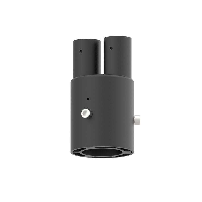 Westgate Dab 2In Pole Adapter For 2 Bell Arms, Black, Outdoor Lighting, Black Finish