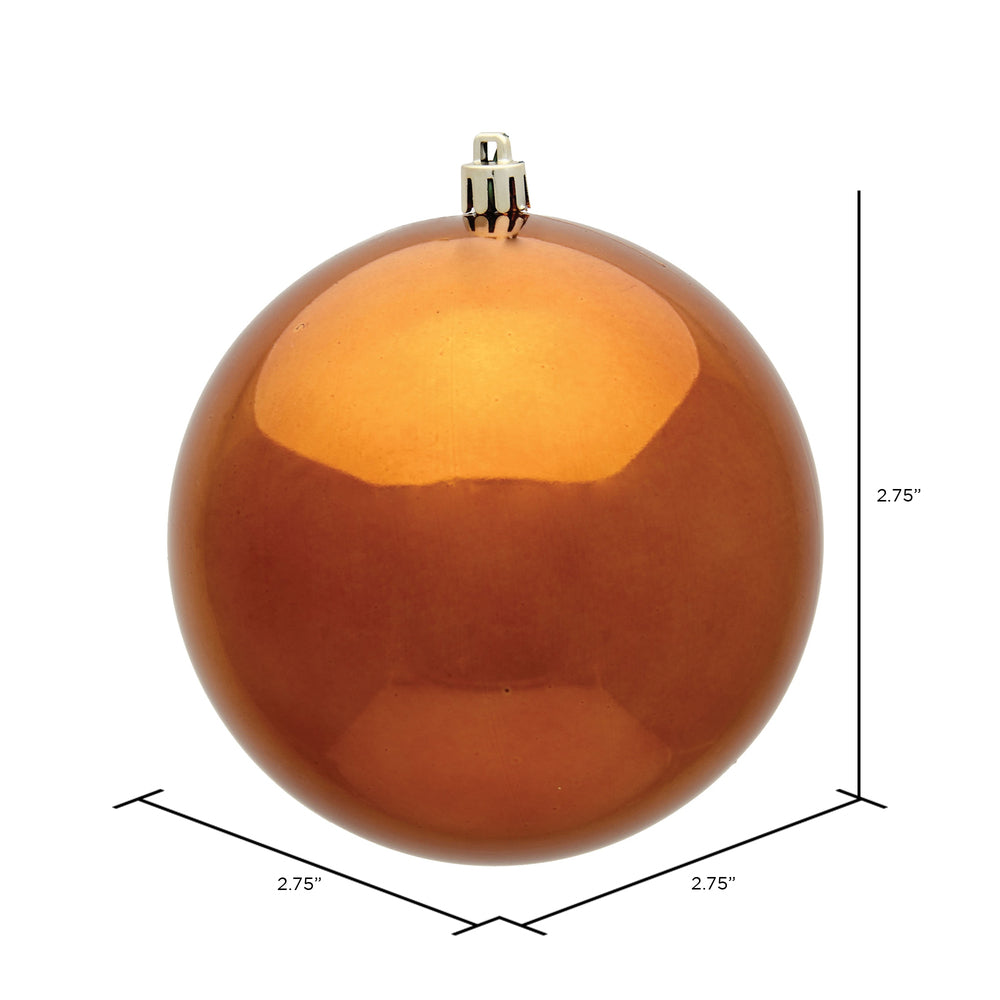 Vickerman 2.75" Copper Shiny Ball Ornament 12 per Bag