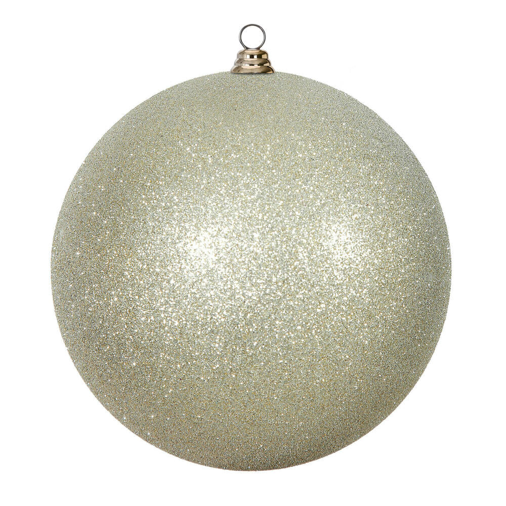 Vickerman 15.75" Champagne Glitter Ball Christmas Ornament