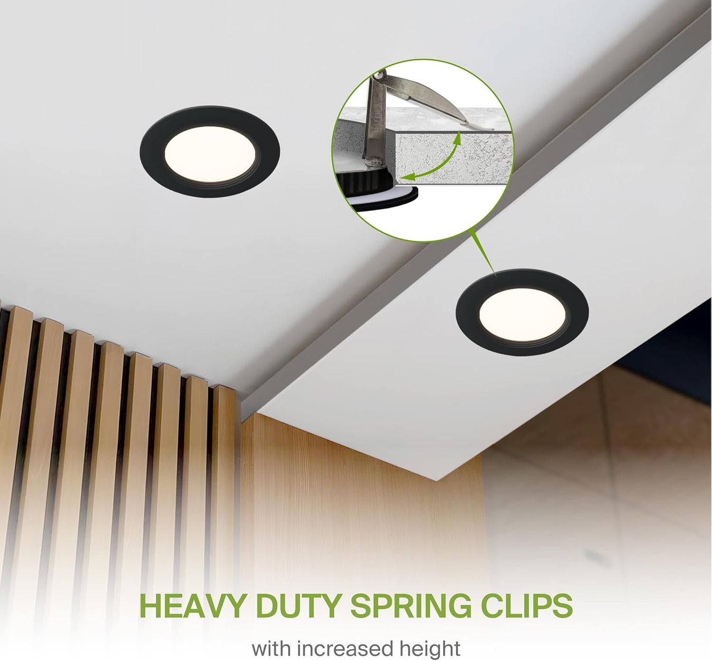 ASD Lighting LED Recessed Mini Panel Round 6inch 15W 120-277V 0-10V Dimmable 2700/3000/3500/4000/5000K with Baffle Trim Black ETL Energy Star
