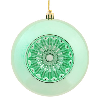 Vickerman 4.75" Seafoam Shiny Star Brite Ball Ornament 4 per Bag