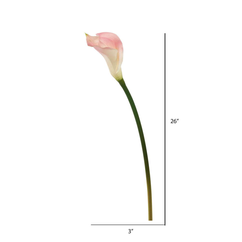 Vickerman 26'' Artificial Pink Calla Lily Stem 6 per Bag