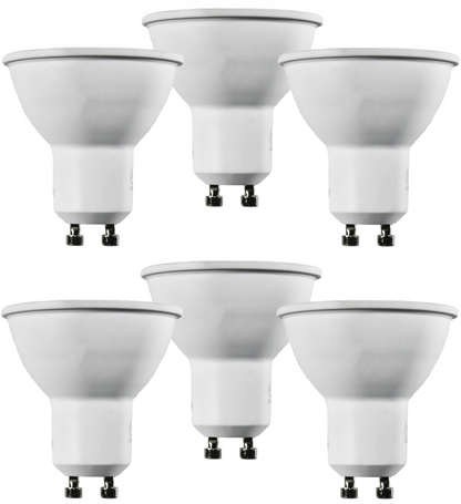 Damar PAR16 Smart WiFi LED Flood Light Bulb 5.5W 400 Lumen E26 Medium Base CCT Selectable Ideal for Track & Recessed Spot Light 120V Tuya App White Finish Pack of 6