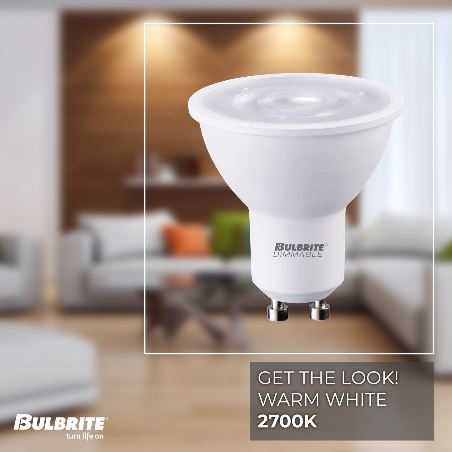 Bulbrite 771108 LED 6 Watt PAR16 Light Bulb with a E26 Base - 2700K (Warm White Light) 500 Lumens