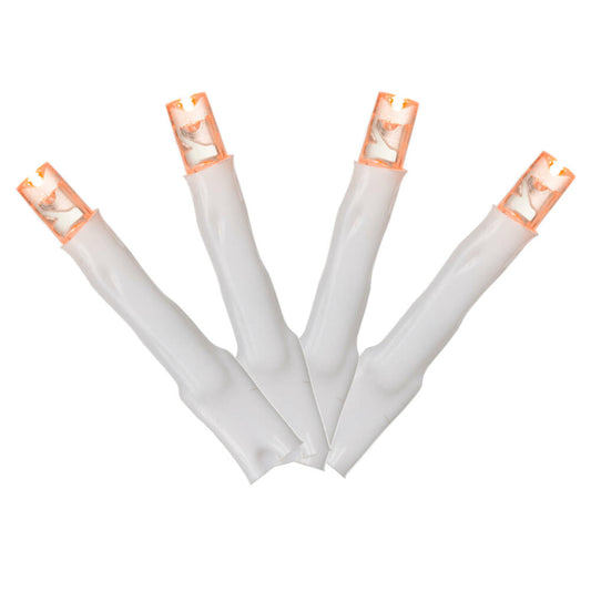 Vickerman 144 Orange LED Cluster Light Set 24' Christmas Light Set White Wire