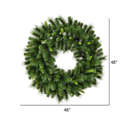 Vickerman 48" Bangor Mixed Pine Artificial Christmas Wreath Unlit