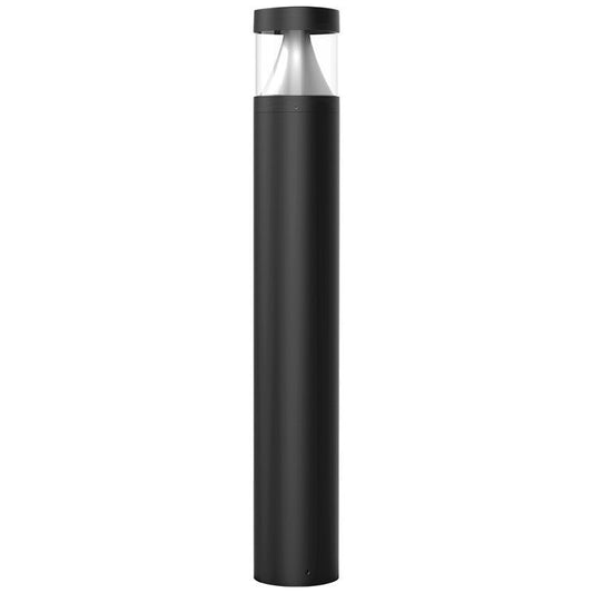 Westgate Bollard 42In Round Flat Top Louver Clear Lens Adj. 12-22W 30/40/50K, Black, Outdoor Lighting, 12~22W, 130 Lumens/W, 30K/40K/50K, Black Finish, 0~10V Dimmable