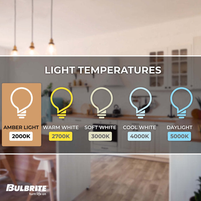 BULBRITE LED ST18 MEDIUM SCREW (E26) 7W DIMMABLE FILAMENT LIGHT BULB 2200K/AMBER 60W INCANDESCENT EQUIVALENT 2PK (776809)